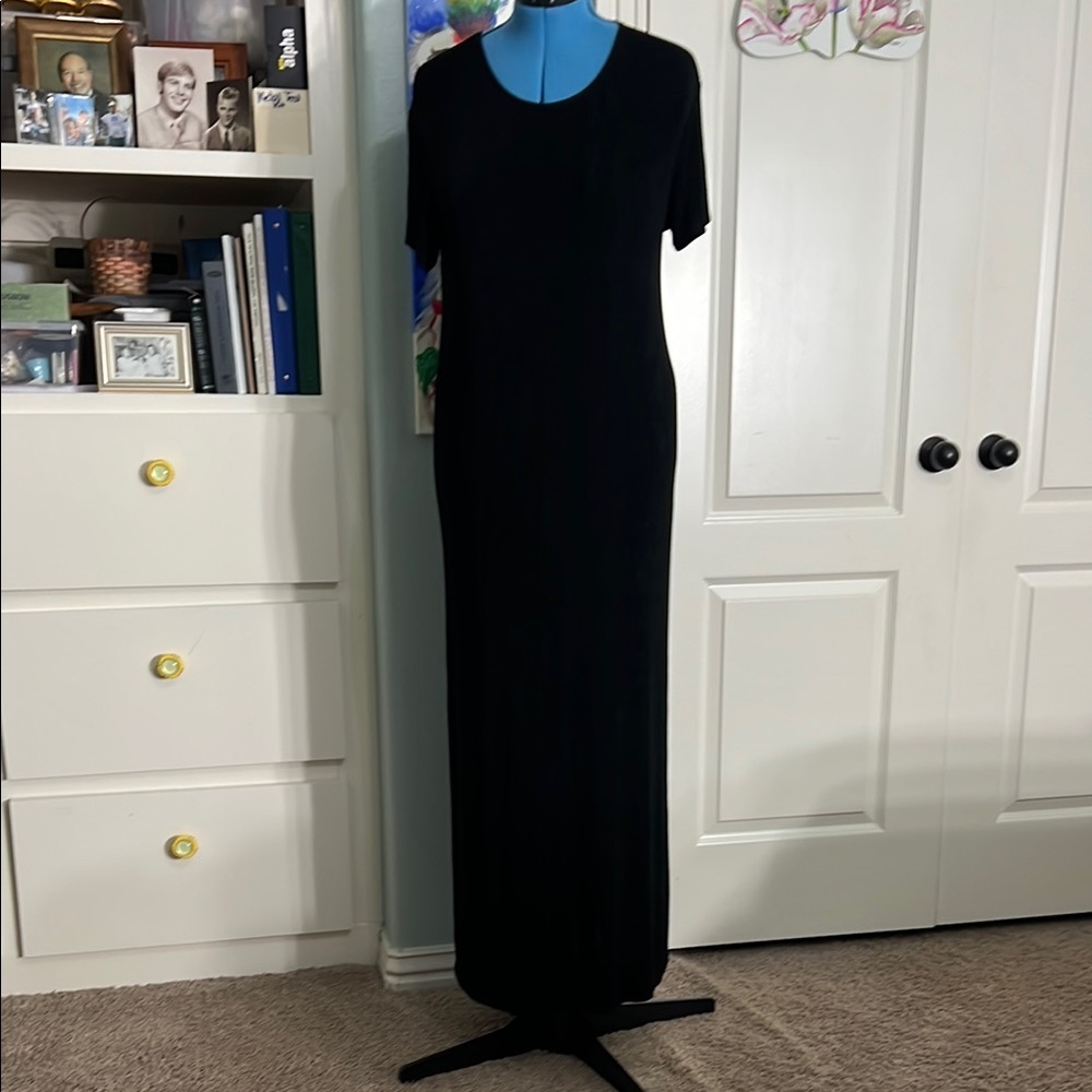 Chico's Elegant Black Maxi Dress, Travelers size 2